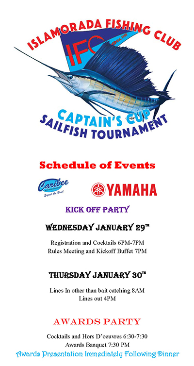 Schedule of Events : The Islamorada Fishing Club Schedule of Events : The Islamorada Fishing Club