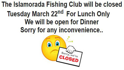 IFC closed for lunch 3-22-2016